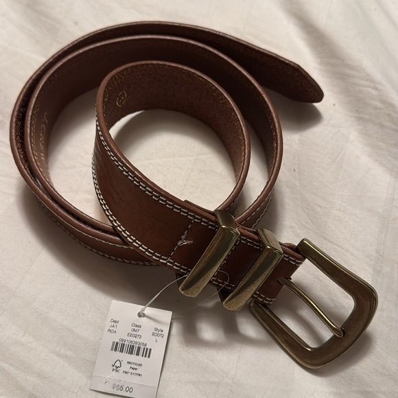 J.Crew Leather belt with large gold buckle BD072 main image 4